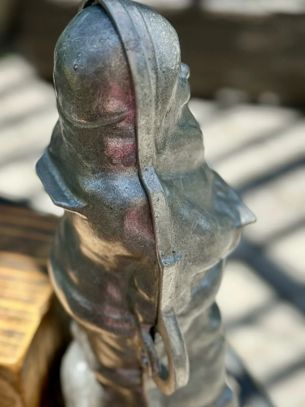Vintage 12 inch Cast Aluminum Santa Cake Mold Hello Kiddies Christmas Bakeware